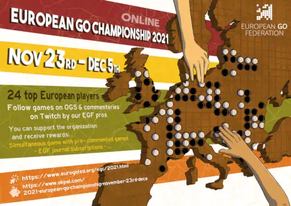 Poster du championnat d'Europe de Go 2021